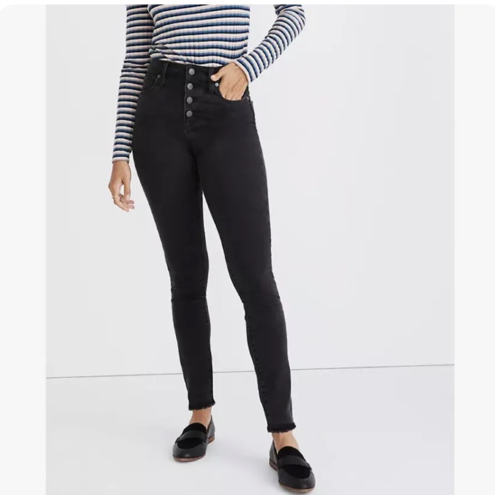 Madewell 9” High Rise Skinny Jeans in Berkeley Wash Button Fly size 29